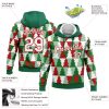 Custom Stitched Kelly Green White-Red Christmas Tree 3D Sports Pullover Sweatshirt Hoodie - Image 2