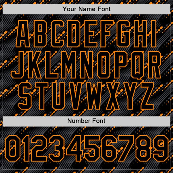 Custom Black Bay Orange 3D Pattern Design Slant Lines Authentic Baseball Jersey - Image 5