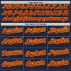 Custom Navy Red-Gold 3 Colors Arm Shapes Authentic Baseball Jersey - Image 5