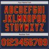 Custom Navy Red-Gold 3 Colors Arm Shapes Authentic Baseball Jersey - Image 6