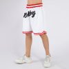 Custom White Black-Red Authentic Throwback Basketball Shorts - Image 2
