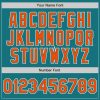 Custom Teal Orange-White Authentic Gradient Fashion Baseball Jersey - Image 3
