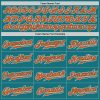 Custom Teal Orange-White Authentic Gradient Fashion Baseball Jersey - Image 4