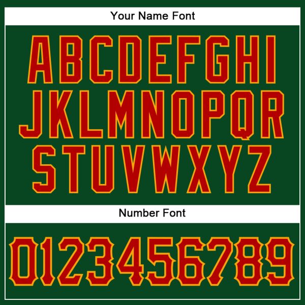Custom Green Red-Gold Authentic Sleeveless Baseball Jersey - Image 4