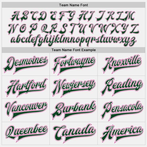 Custom White Green Pinstripe Pink Bomber Full-Snap Varsity Letterman Jacket - Image 4