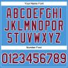 Custom Powder Blue Crimosn-White Performance T-Shirt - Image 4