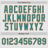 Custom White Aqua Pinstripe Aqua-Orange Authentic Raglan Sleeves Baseball Jersey - Image 4