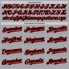Custom Gray Black-Red Authentic Raglan Sleeves Baseball Jersey - Image 4