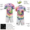 Custom Tie Dye White-Pink Sublimation Soccer Uniform Jersey - Image 3